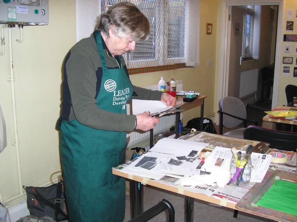 Nóirín at work during Rian project